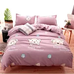 Capa de edredom dupla de peça única escovada, agradável à pele, para cama, toque suave e respirável, ideal para noites de sono tranquilas. — foto 32