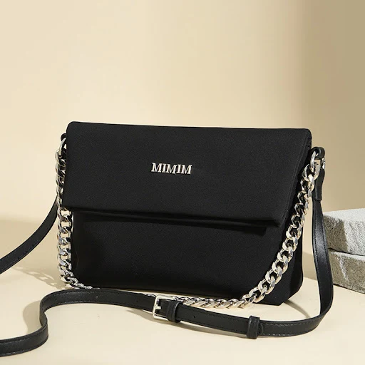 Title 2, Bolsa Crossbody Feminina com Corrente de Diaman...