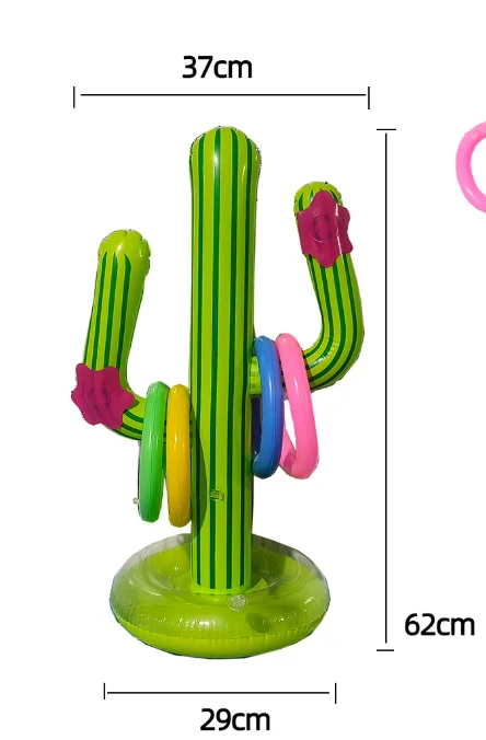 Title 1, Inflatable Cactus Ring Toss Game Fun for Everyo...