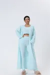 Conjunto de pijama acogedor de 3 piezas para mujer, ideal para estar en casa cómodamente. Suaves conjuntos de descanso y estilo. Sets a juego para un look completo. — foto 33