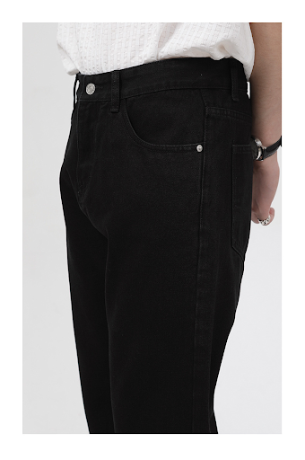 Title 6, Mens Double Zipper Split Black Jeans, a stylis...