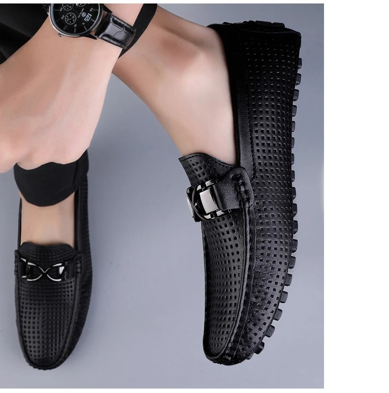 Title 13, Breathable thin soft bottom soft leather mens ...