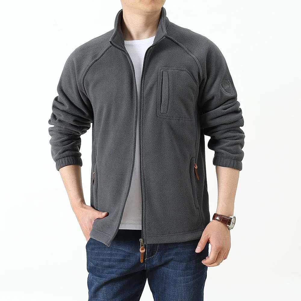 Title 10, Mens Fleece Stand Collar Jacket provides warmt...