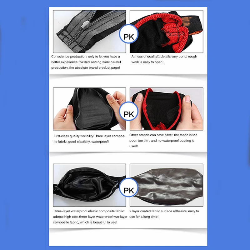 Title 7, Sports Waist Bag With Double Pocket Slim Zip Ru...