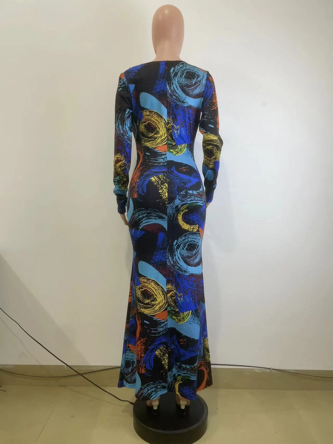 Title 14, Printed long sleeve narrow slim fit dress for a...