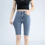 Women's tight-fitting denim five-point pants, a simple and trendy style. Perfect for a fashionable and comfortable every — photo 6