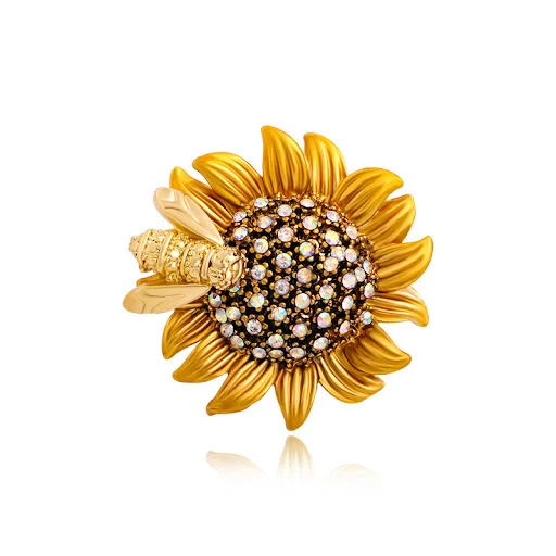 Title 3, Fashion Smart Bee Daisy broche, creatieve bloem...