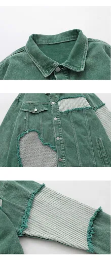 Title 2, Vintage Denim Jacket for Spring and Autumn, Men...
