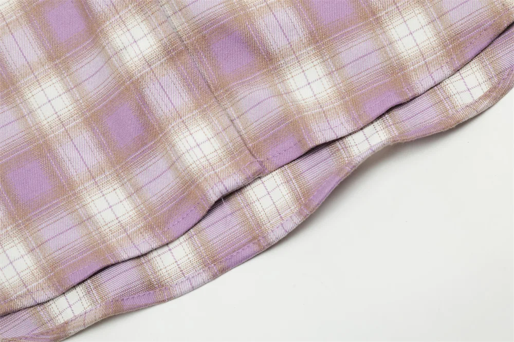 Title 21, Casaco Camisa Bordado com Letras Xadrez Primave...