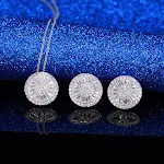 Colar e Brincos de Zircônia Moda Coreana Acessórios Conjunto Feminino Elegante Brilho Joias Presente Perfeito — foto 5