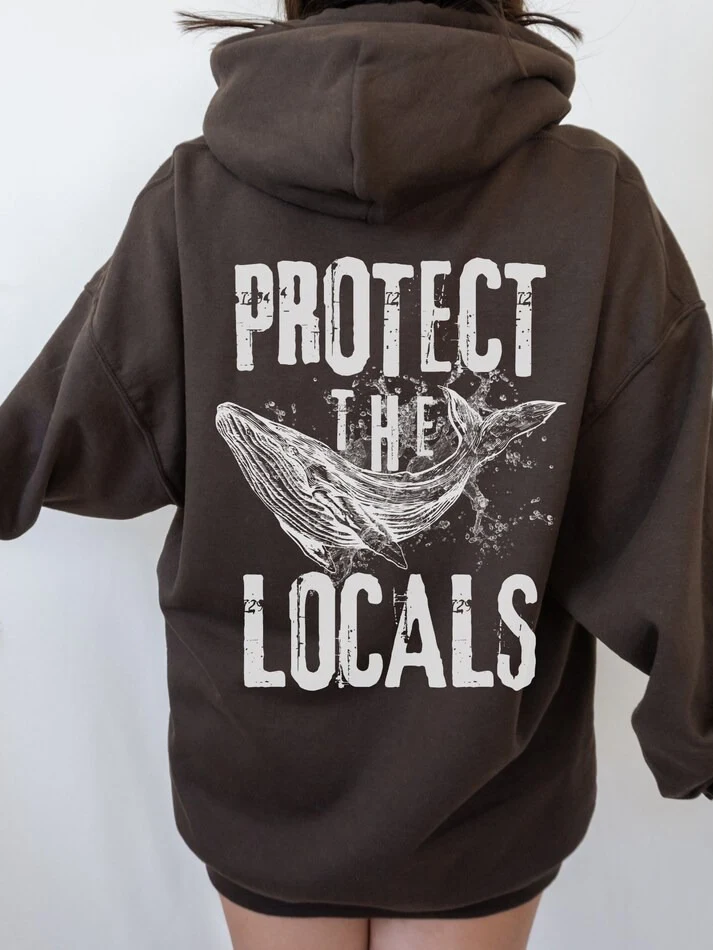 Title 4, Felpa pullover con stampa 3d con lettera femminile