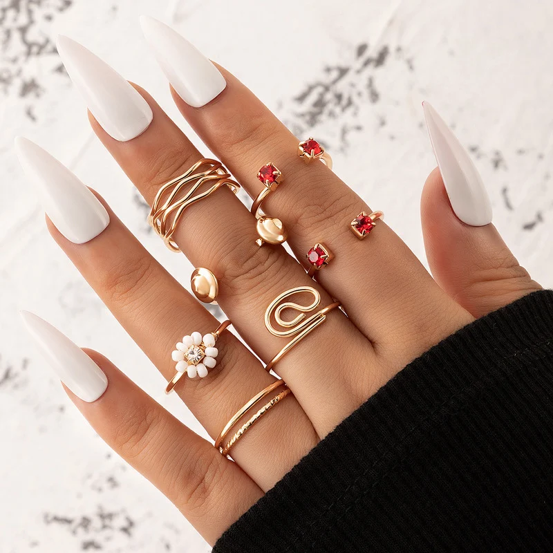 Conjunto de Anéis de Serpente Exagerados x4 — foto 3