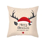Fronha de Natal com estampa de desenho animado em pele de pêssego, macia e decorativa para a cama, ideal para presentes natalinos. — foto 21