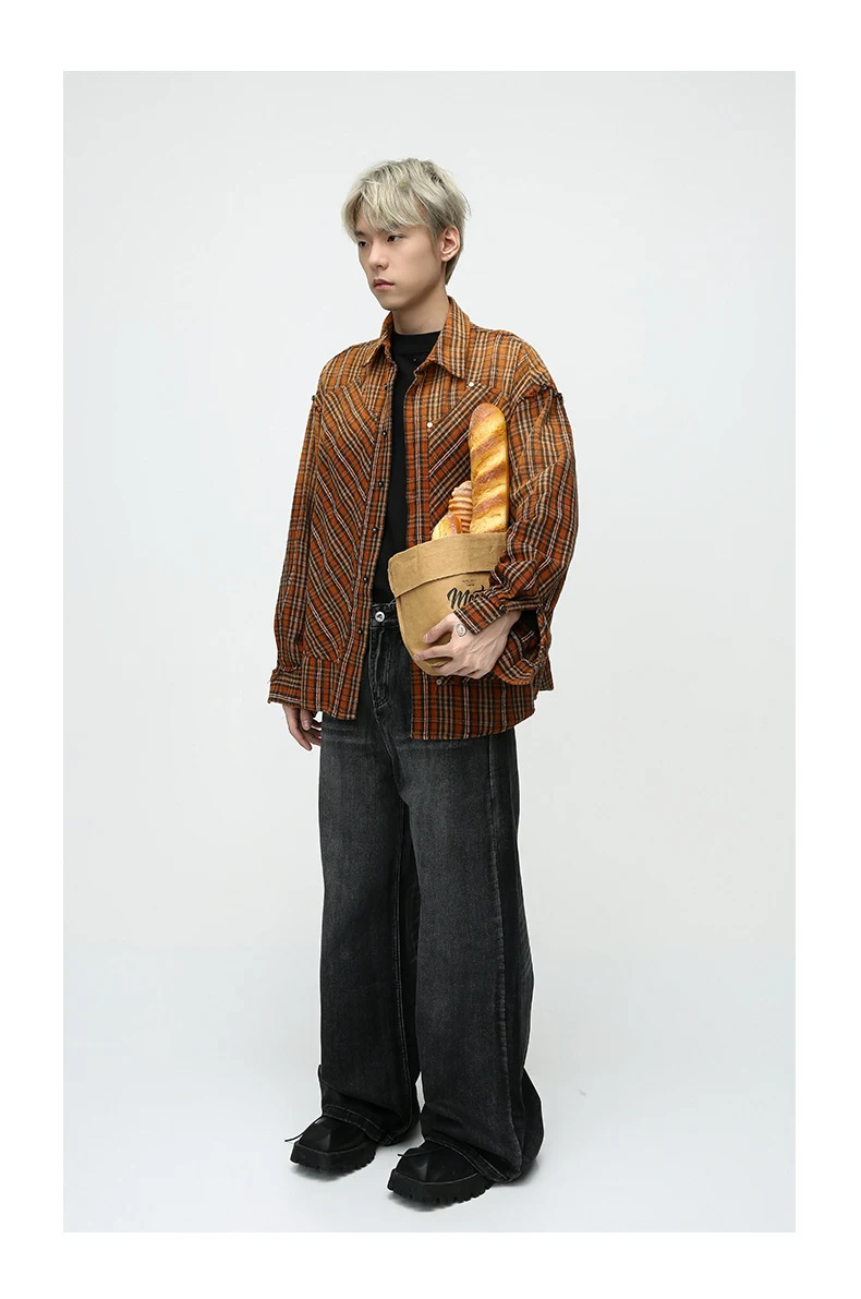 New American High Street PU Handsome Mop Straight Loose Jeans for Men, offering a stylish, comfortable, and relaxed ever — photo 2
