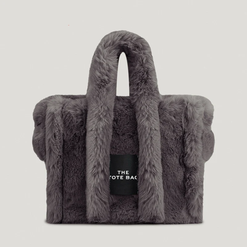 Zachte Pluche Handtas voor Dames Simple Plush Schattige handtas, perfect om je essentiële spullen in mee te nemen met comfort en stijl. Een vleugje charme. — foto 2