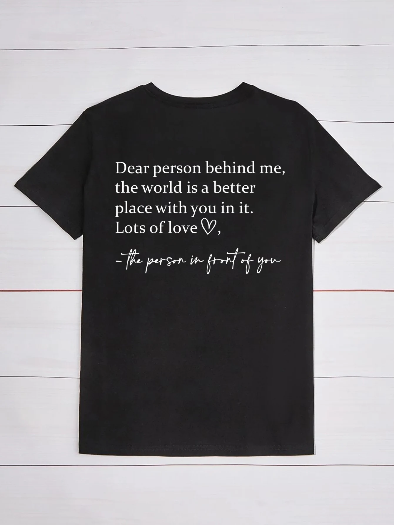 Title 13, Round Neck Slogan Printed Short Sleeved T-shirt...