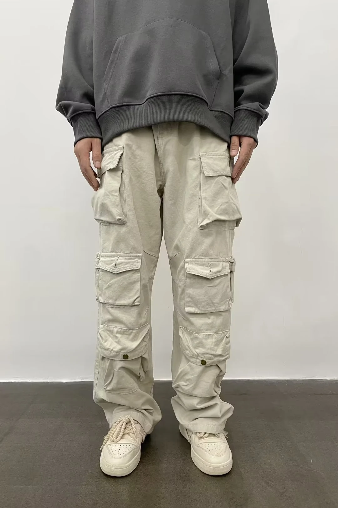 Title 4, Straight Quality Cotton Army Green Casual Pants...
