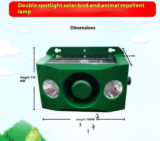 Title 3, Solar Powered Wild Boar Deterrent with High Vol...