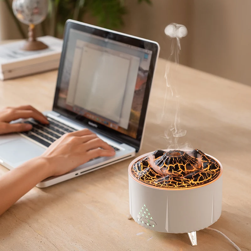 Umidificador de ar ultrassônico com chama simulada, mini portátil para casa. Aromaterapia com óleo essencial. Atacado. — foto 8