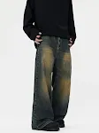 Koreaanse rechte jeans voor heren Comfortabele pasvorm, moderne look, veelzijdig te combineren voor een stijlvolle uitstraling. Bestel nu! — foto 1