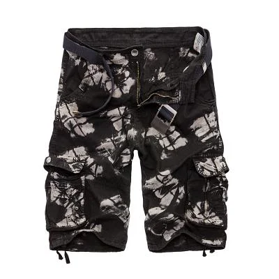 Multi-Pocket Camouflage Dungarees Belted Cargo Shorts offer ample storage and comfort for work, outdoor adventures and e — photo 10