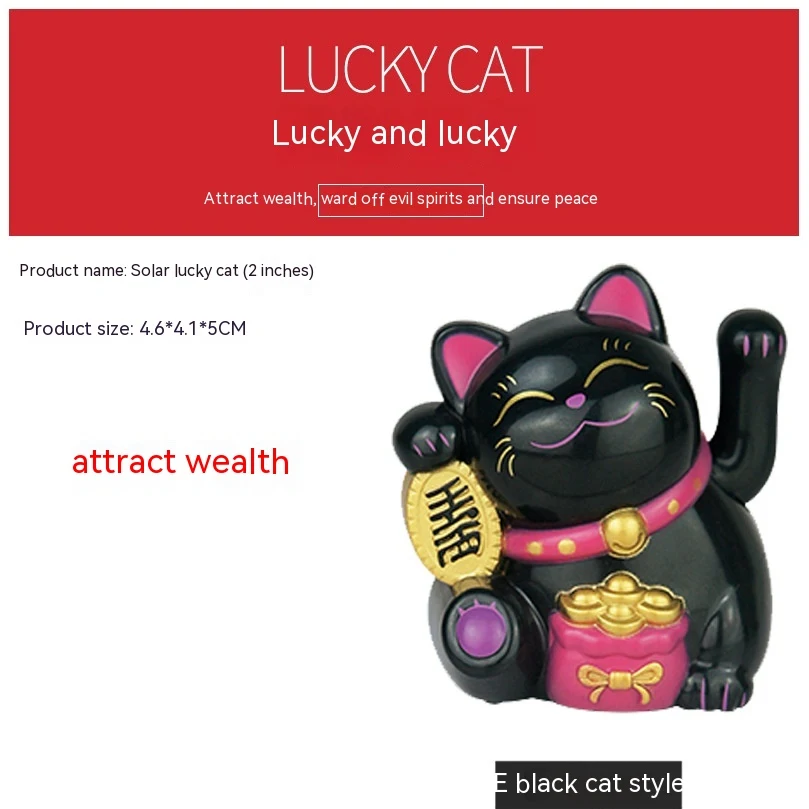 Title 4, Cute Waving Cat Creative Car Decoration Brighte...