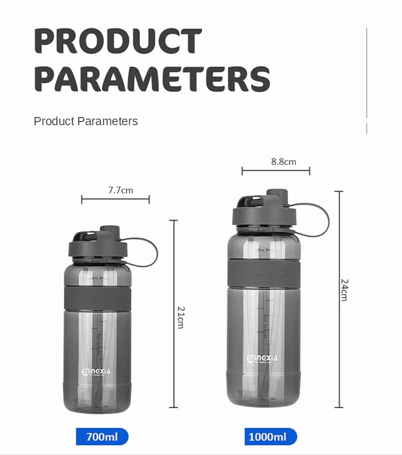 Summer Large-capacity Plastic Water Cup With Straw and Strap Outdoor Portable perfect for staying hydrated on the go. — photo 8