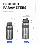 Summer Large-capacity Plastic Water Cup With Straw and Strap Outdoor Portable perfect for staying hydrated on the go. — photo 8