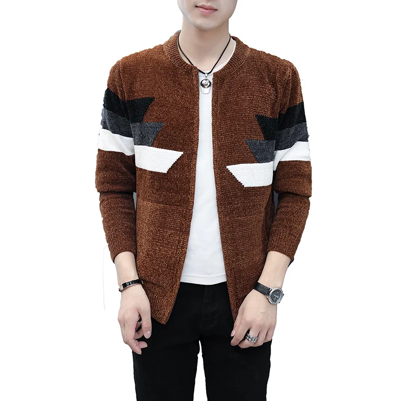 Title 3, Mens Hooded Jacket Knit Sweater Korean Style S...