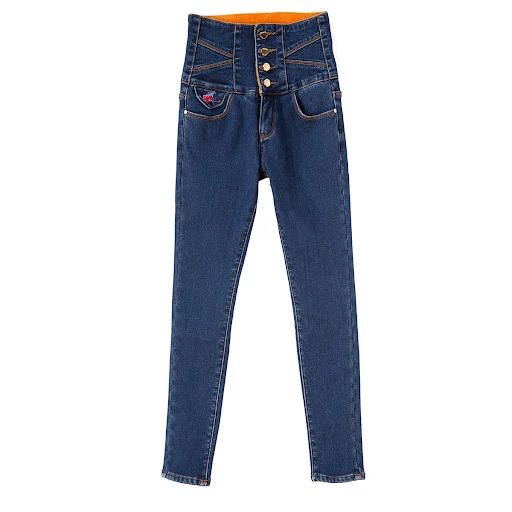 Title 4, Winter new style velvet thick high-waist jeans ...