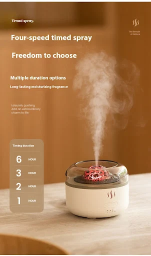 Title 2, Simulation Flame Aroma Diffuser Colorful Aromat...