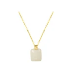 Colar com fivela da paz de prata esterlina feminino, um amuleto de sorte elegante e significativo, ideal para trazer paz e estilo ao seu visual. — foto 3