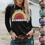 Letter Print Crew Neck Short Sleeve Long Sleeve T-Shirt — photo 1