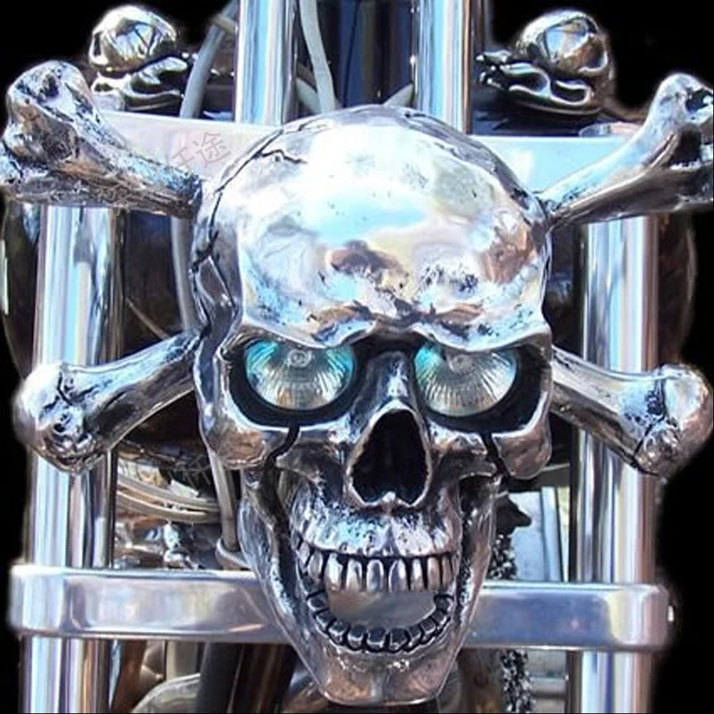 Title 5, Faros delanteros de motocicleta con calavera pa...