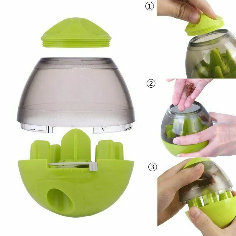 Interactive Dog Food Ball Tumbler Pet Puppy Feeder Dispenser Bowl Toy. Leak-proof food dispenser, promoting engagement a — photo 4
