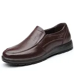 Brown slip on shoes