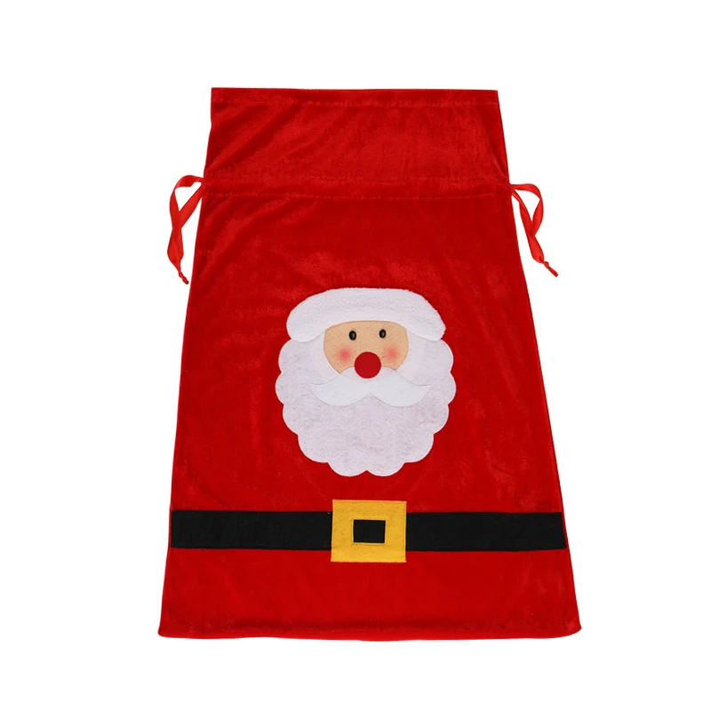 Grand Sac Cadeau de Noël en Flanelle avec Cordon de Serrage Parfait pour emballer vos cadeaux de fêtes et célébrer Noël avec élégance — photo 7