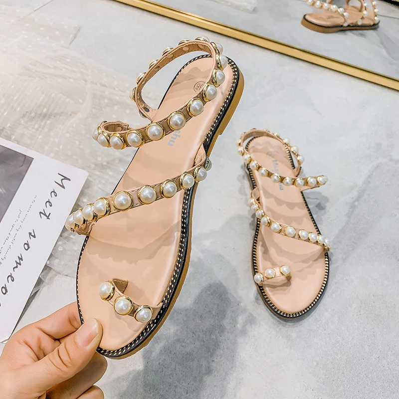 Title 4, New Roman with Pearl Flat Bottom Casual and Com...