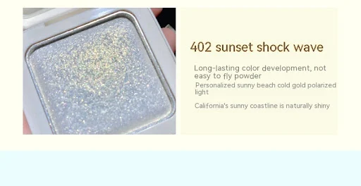 Title 8, Small White Square High Light Contour Compact G...