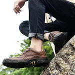 Personalized Leather Outdoor Casual Breathable Low-top Shoes, combining style and comfort for everyday adventures and ou — photo 1
