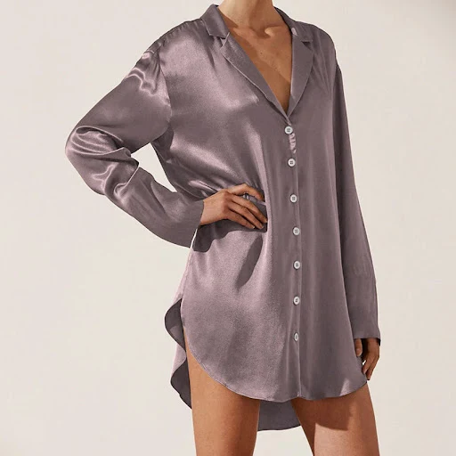Title 4, Womens Casual Long Sleeve Loose Lapels Shirt N...