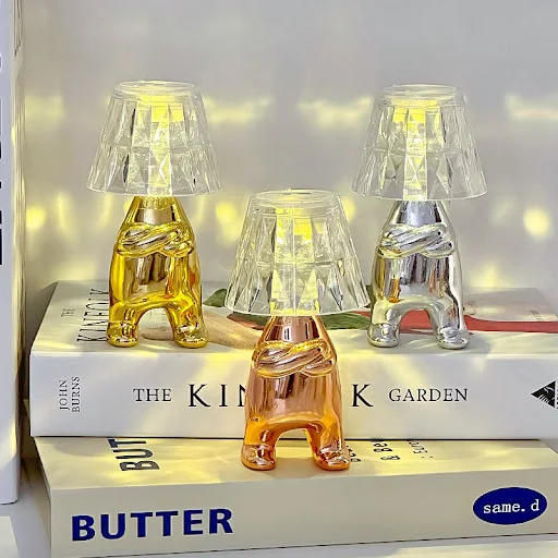 Title 7, LED Creative Crystal Small Night Lamp Desktop D...