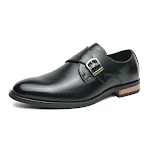 Scarpe in pelle da uomo, formali, casual, traspiranti, con fibbia slip-on e rialzate, per un look elegante e confortevole. — foto 3