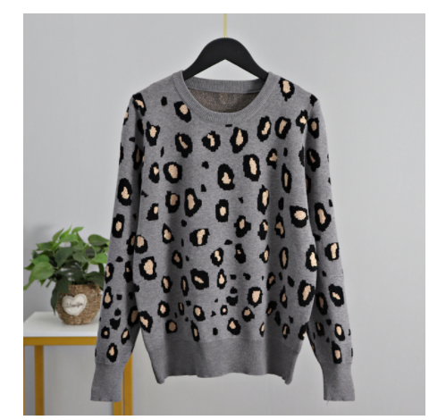 Title 6, New Leopard Print Womens O-neck Sweater for Au...