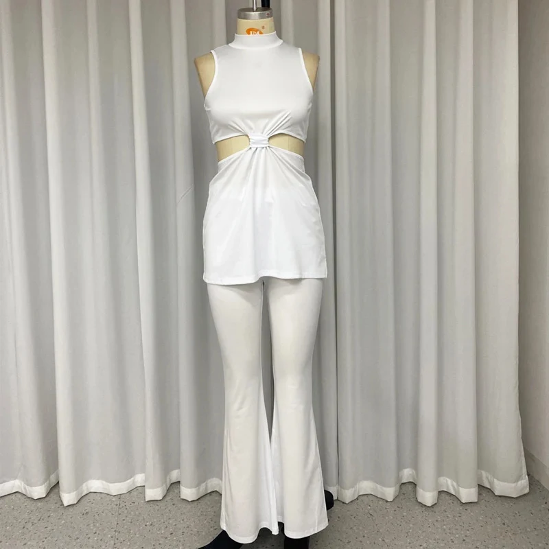 Title 4, Blusa Top e Calça Feminina em Duas Peças Falsas...