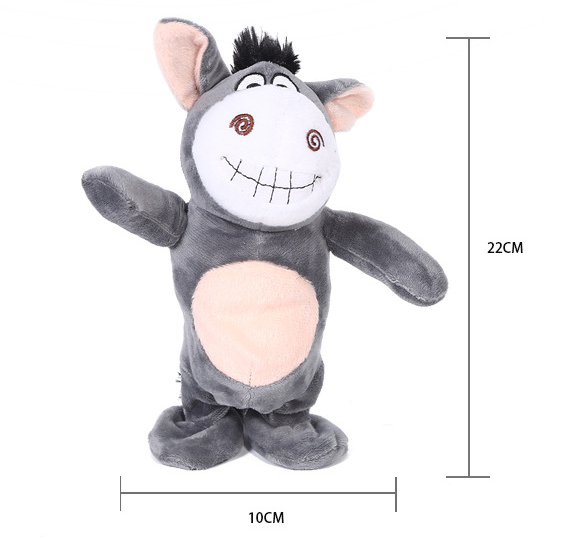 Robô Burro Eletrônico de Pelúcia Infantil com Controle Remoto Fala/Anda/Canta Brinquedo Interativo Divertido Presente — foto 4