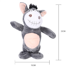 Robô Burro Eletrônico de Pelúcia Infantil com Controle Remoto Fala/Anda/Canta Brinquedo Interativo Divertido Presente — foto 4