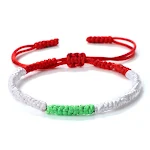 Bracelet de main tissé avec nœud Jin Gang rouge, combinaison créative, couleurs de drapeau simulées, bijou intervalle unique. — photo 9