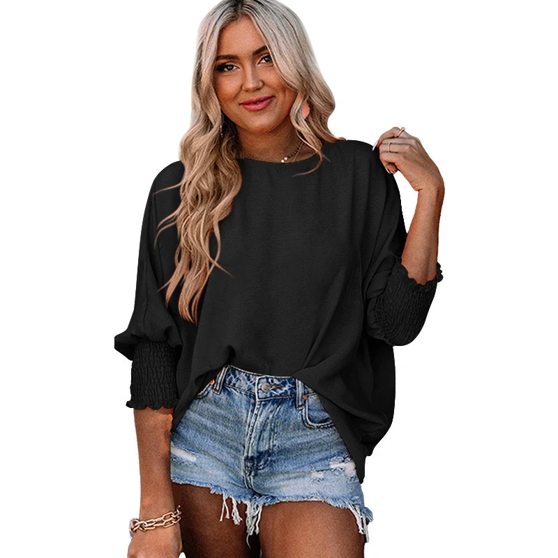 Title 4, Womens Loose Solid Color Smocking Top, offers ...