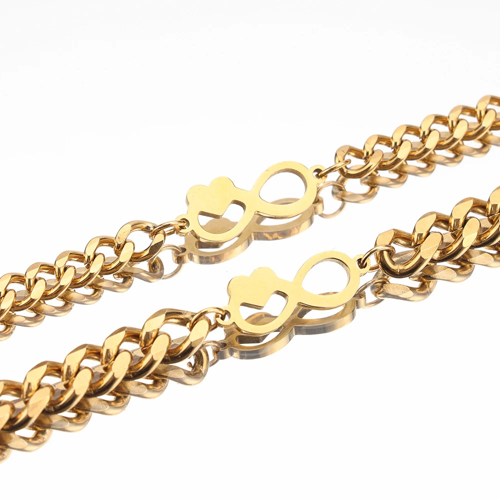 Pulseira de aço inoxidável em forma de coração para amantes, um símbolo eterno de amor e conexão, presente perfeito para casais. — foto 2